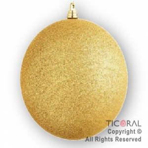 BOLA DE NAVIDAD 15 CM GLITTER ORO x 1